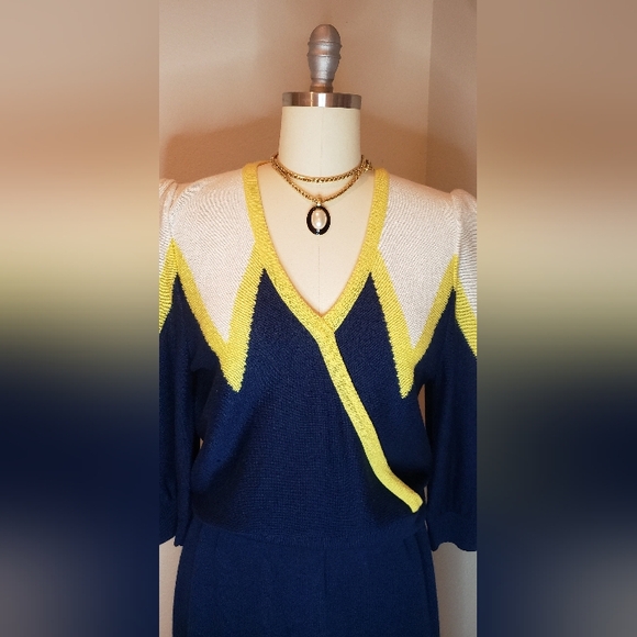 Vintage Navy Women's Sweater And Skirt - Picture 6 of 10